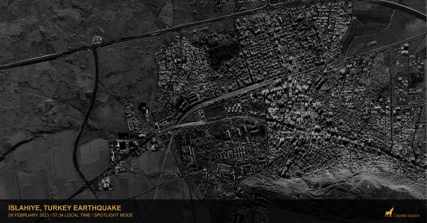Islahiye, Turkey Earthquake in SAR imagery