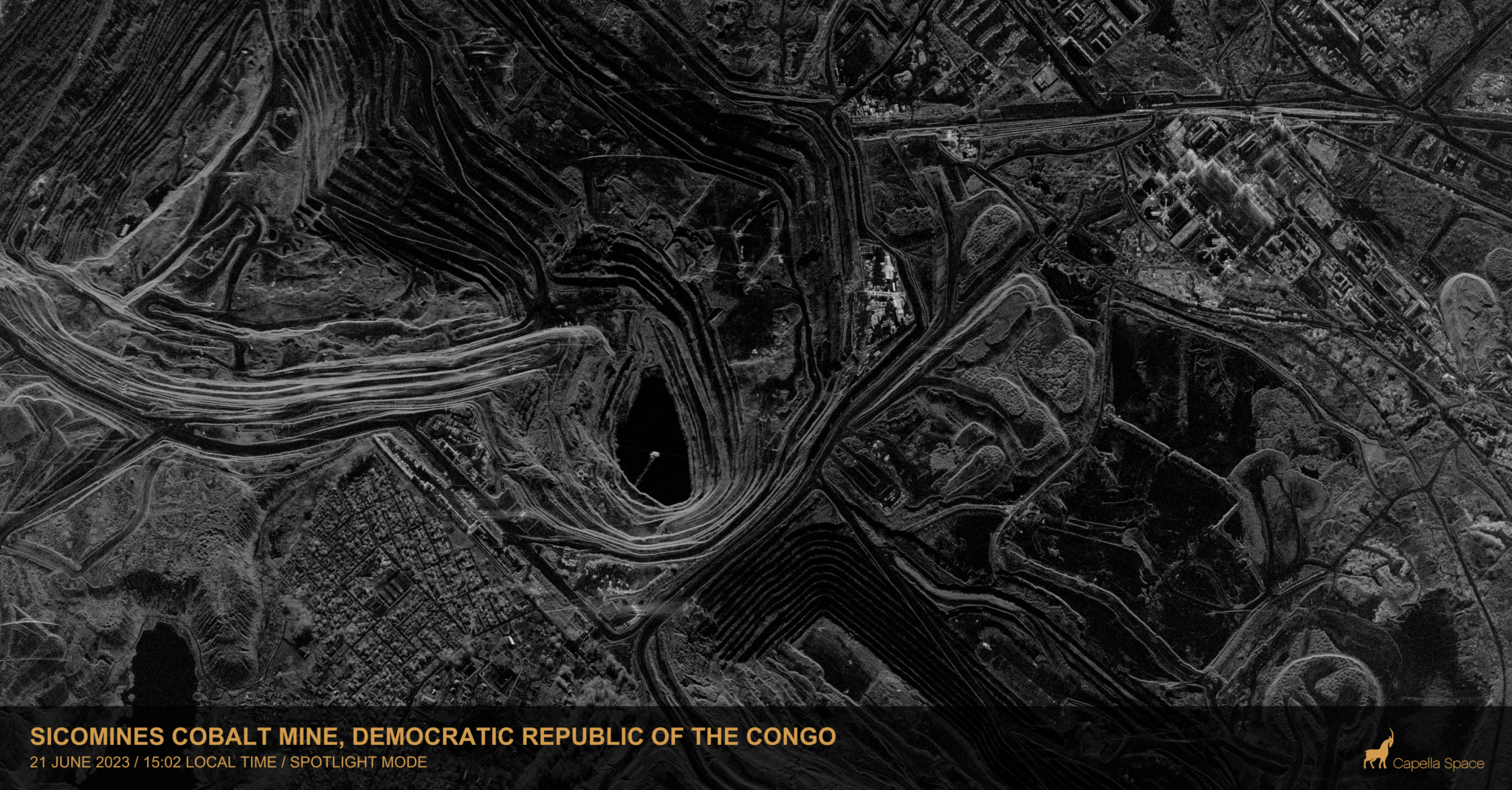 Sicomines Cobalt Mine, Democratic Republic of the Congo in SAR imagery